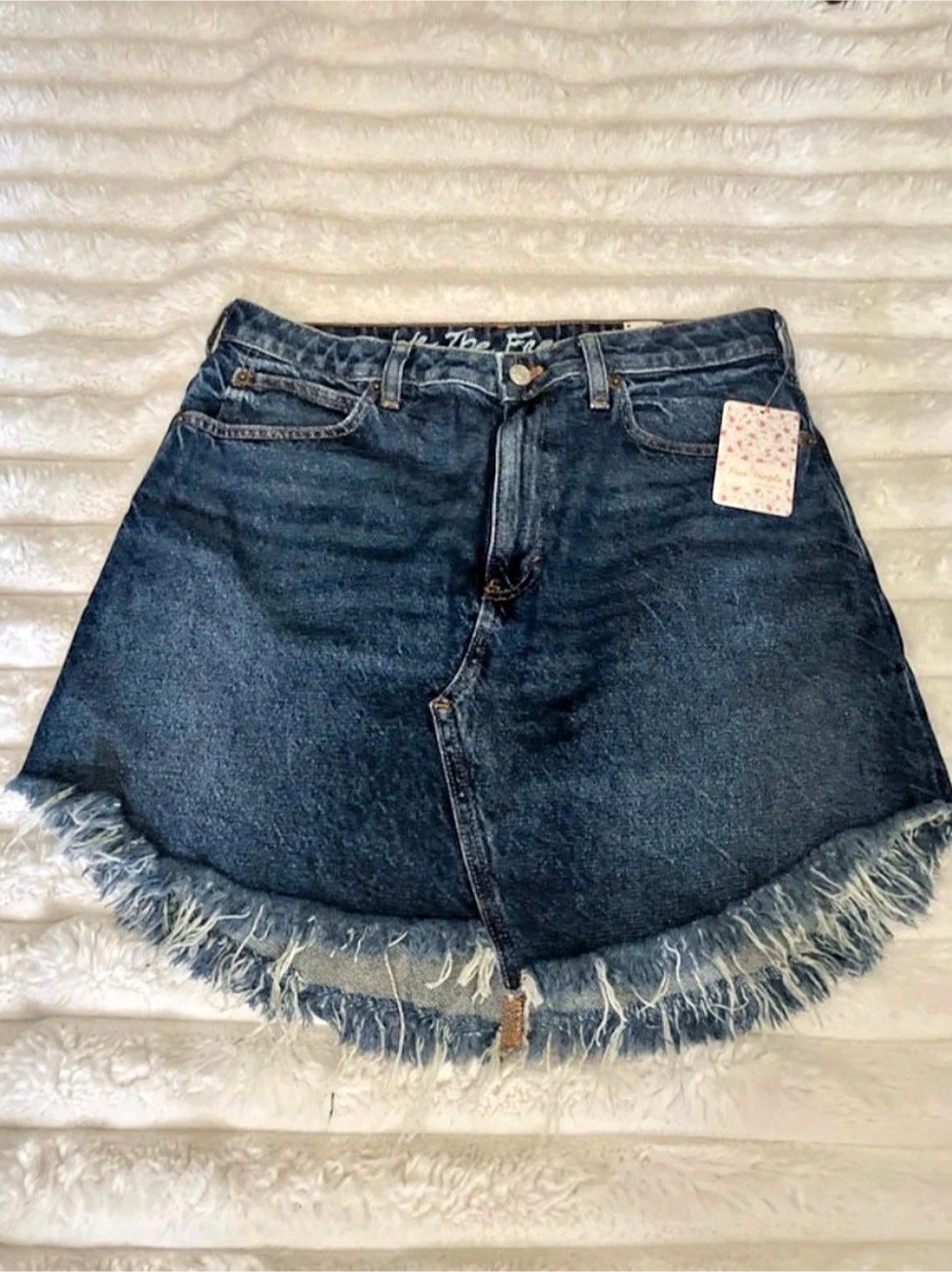 Free People We The Free Emmy Denim Skort Blue